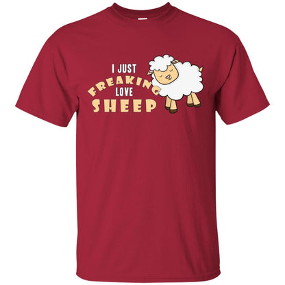 I Just Freaking Love Sheep Shirt Cardinal