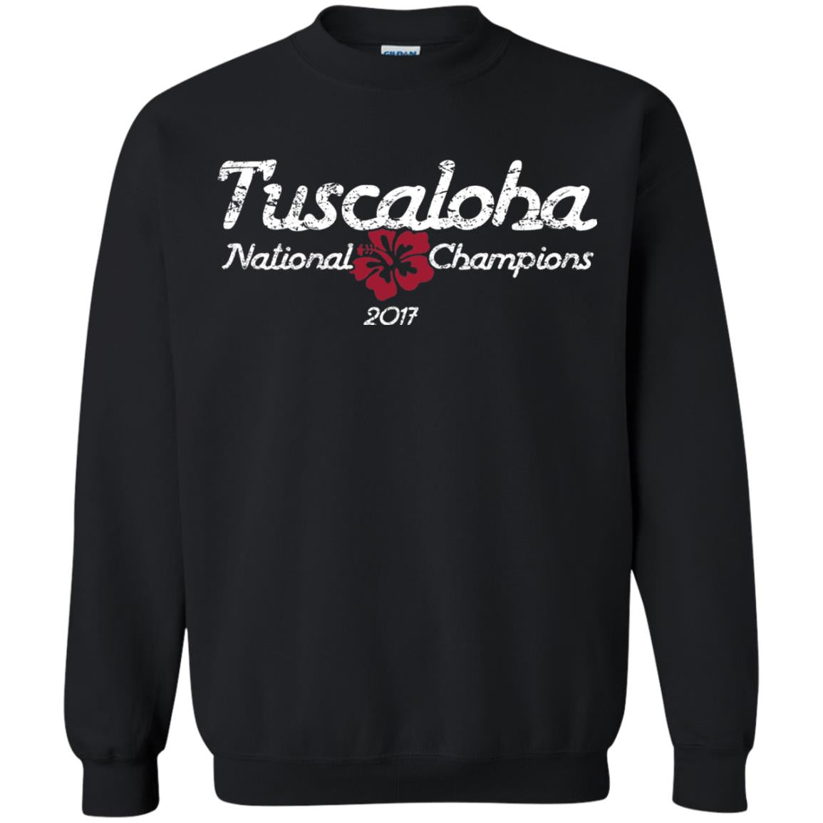 Football T-shirt Alabama Tuscaloha National Champions 2017 Black