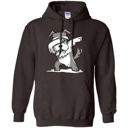 Dog Lover T-shirt Miniature Schnauzer Cute Dabbing Dark Chocolate