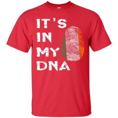 It's In My Dna Fingerprint Irish Ireland Gift Shirt Red