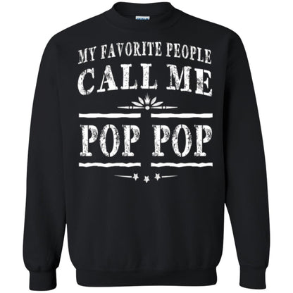 Family T-shirt My Favorite People Call Me Pop Pop Black