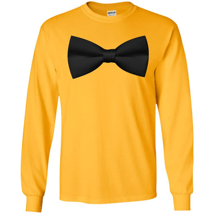 Big Black Bow Tie Tee Shirt Gold
