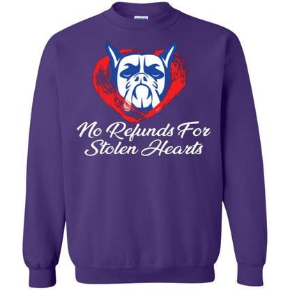 Dog Lover T-shirt No Refunds For Stolen Hearts Purple