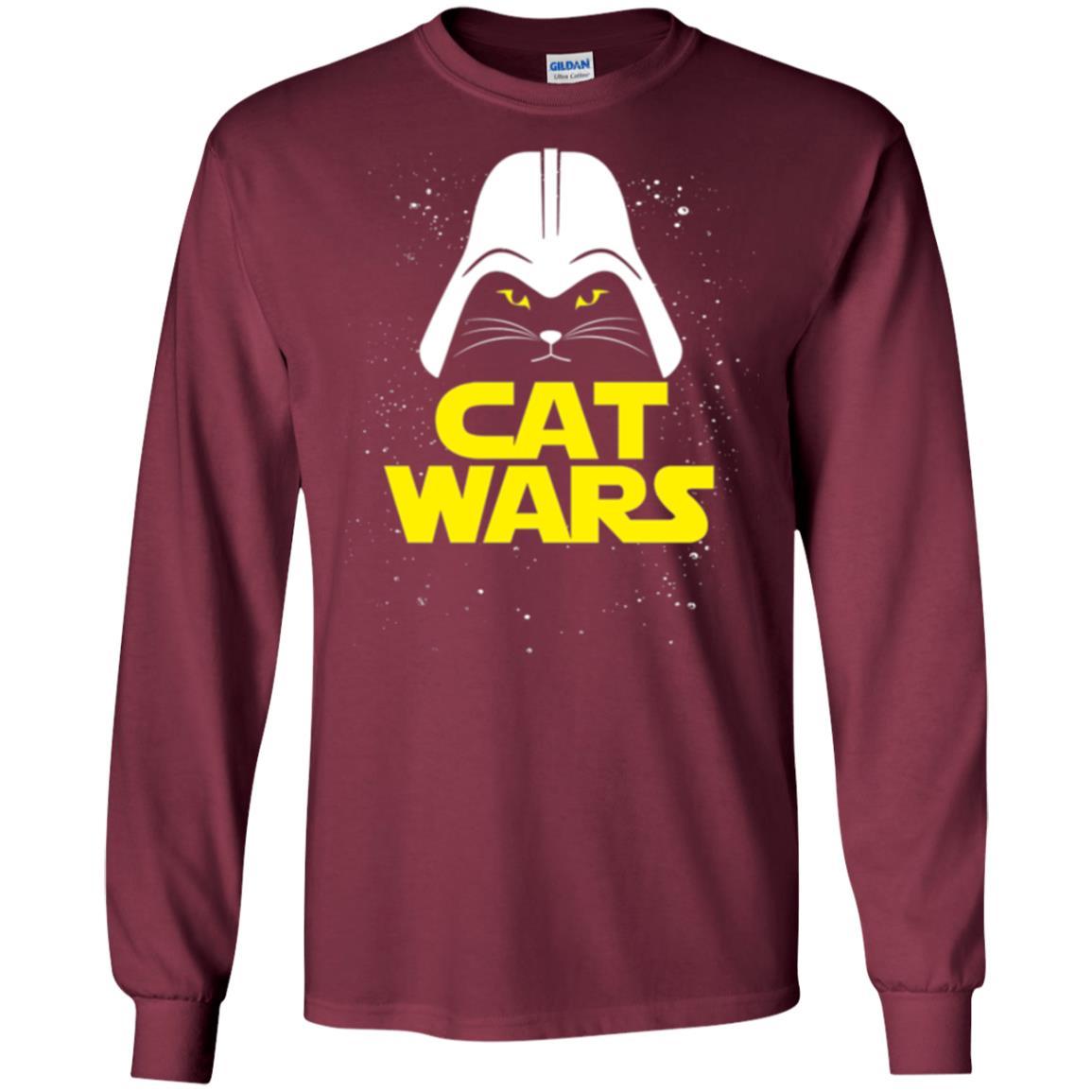Cat Lover T-shirt Cat Wars T-shirt Maroon