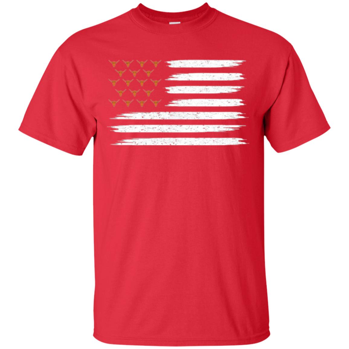 Vintage Texas United Longhorn Flag T-shirt Red