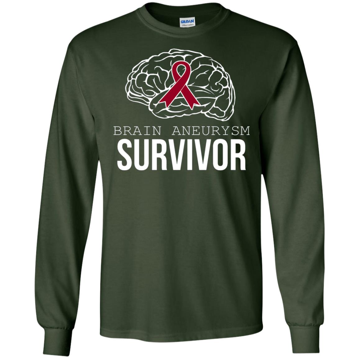 Brain Aneurysm Survivor T-shirt Forest Green