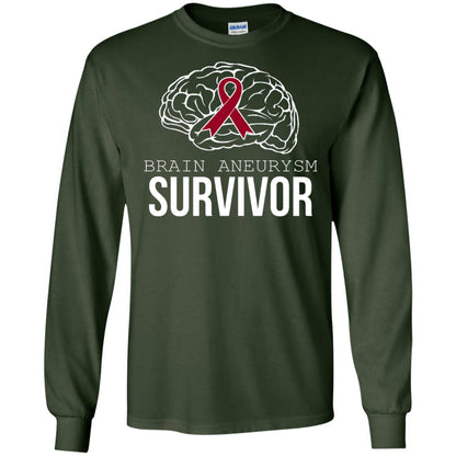 Brain Aneurysm Survivor T-shirt Forest Green