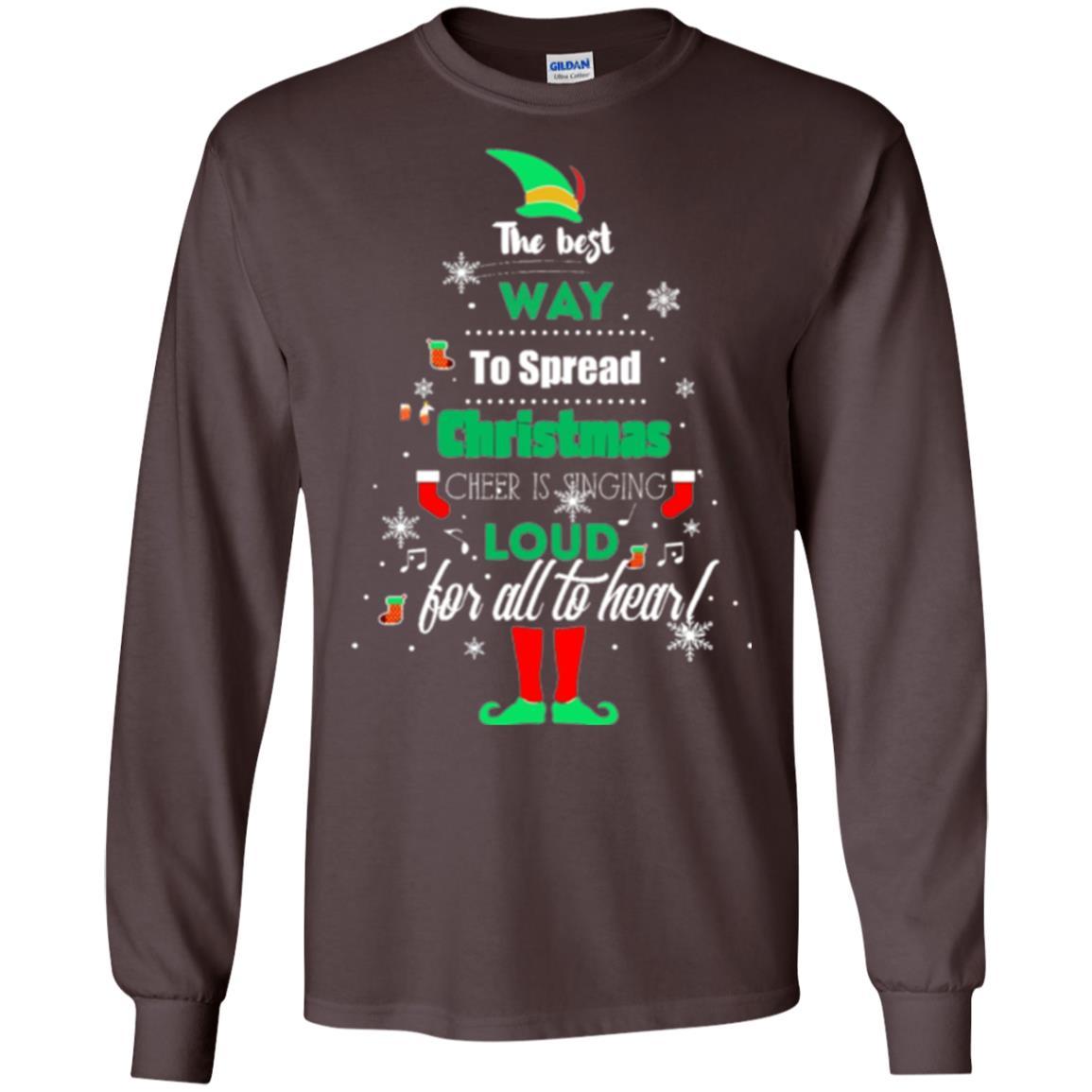 Elf Christmas T-shirt The Best Way To Spread Christmas Cheer Dark Chocolate