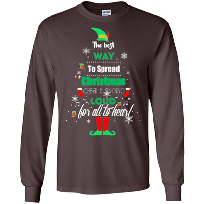 Elf Christmas T-shirt The Best Way To Spread Christmas Cheer Dark Chocolate