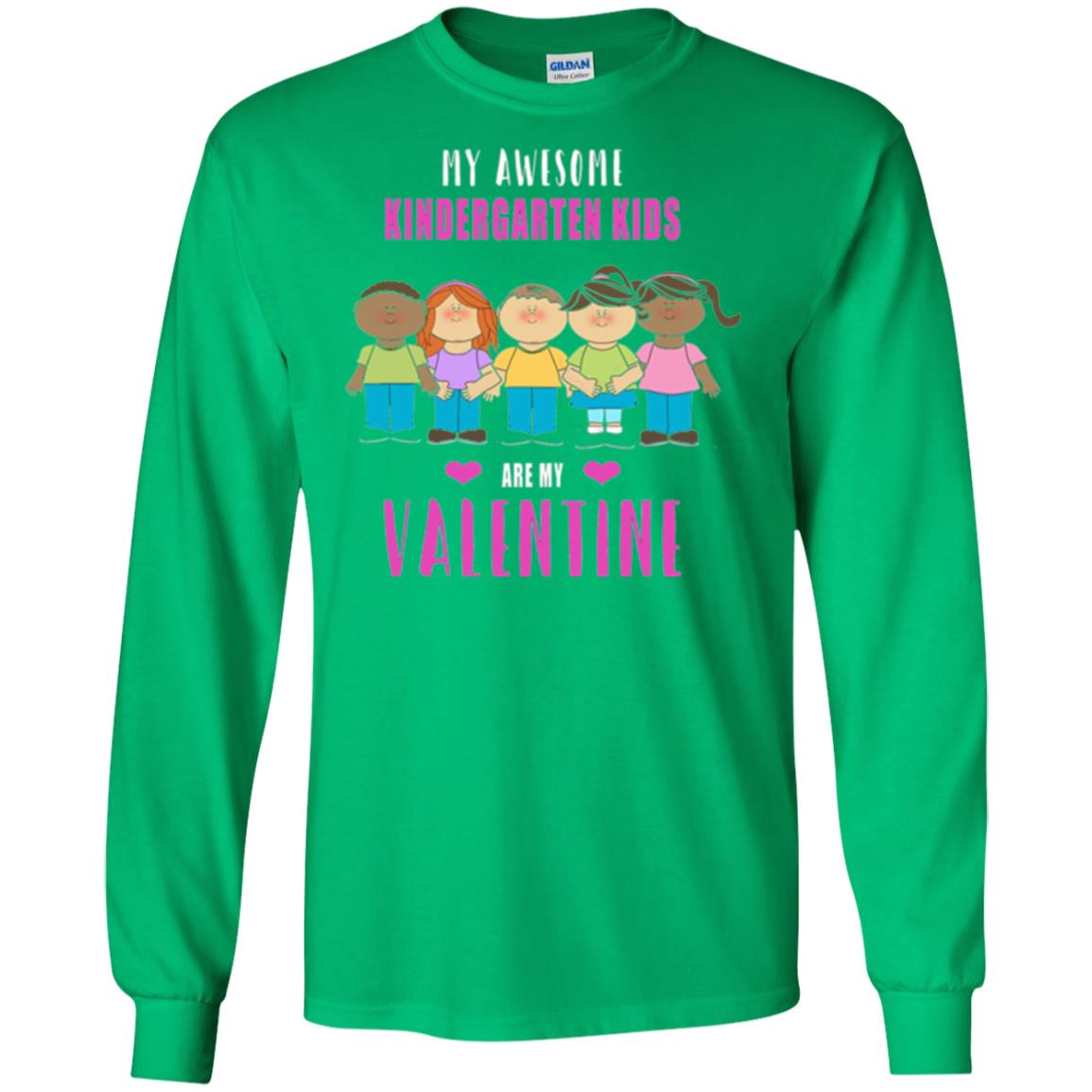 Kindergarten Teacher T-shirt My Awesome Kindergarten Kids Irish Green