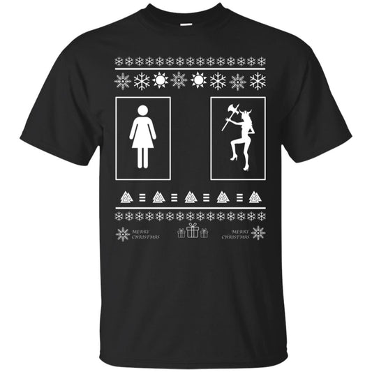 Your Wife And My Wife Valhalla Ugly Christmas Gift Shirt For Husband Black