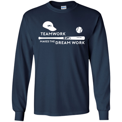 Baseball T-shirt Teamwork Makes The Dream Work Navy