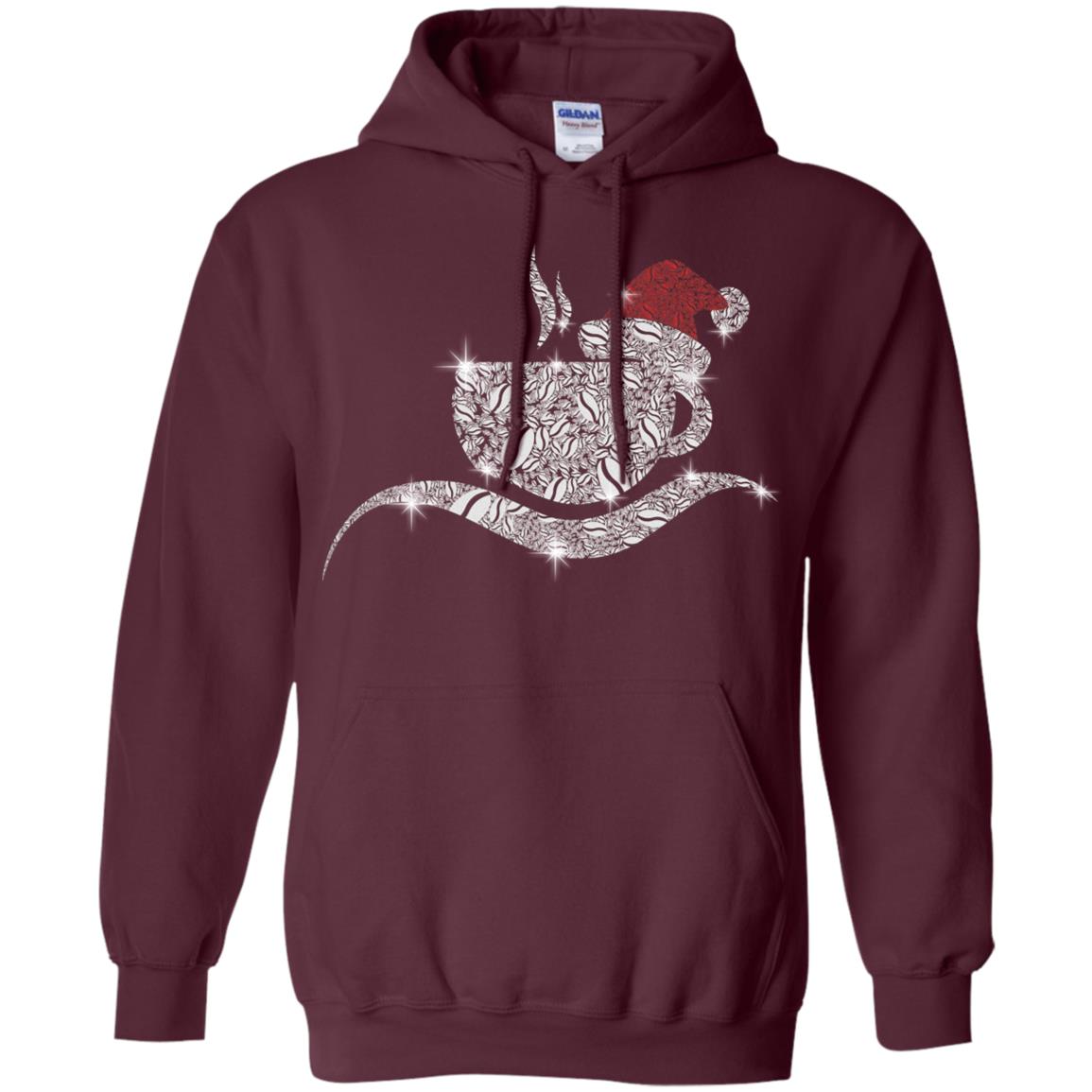 Coffee Glass Christmas Gift Drinking Lovers Shirt Maroon