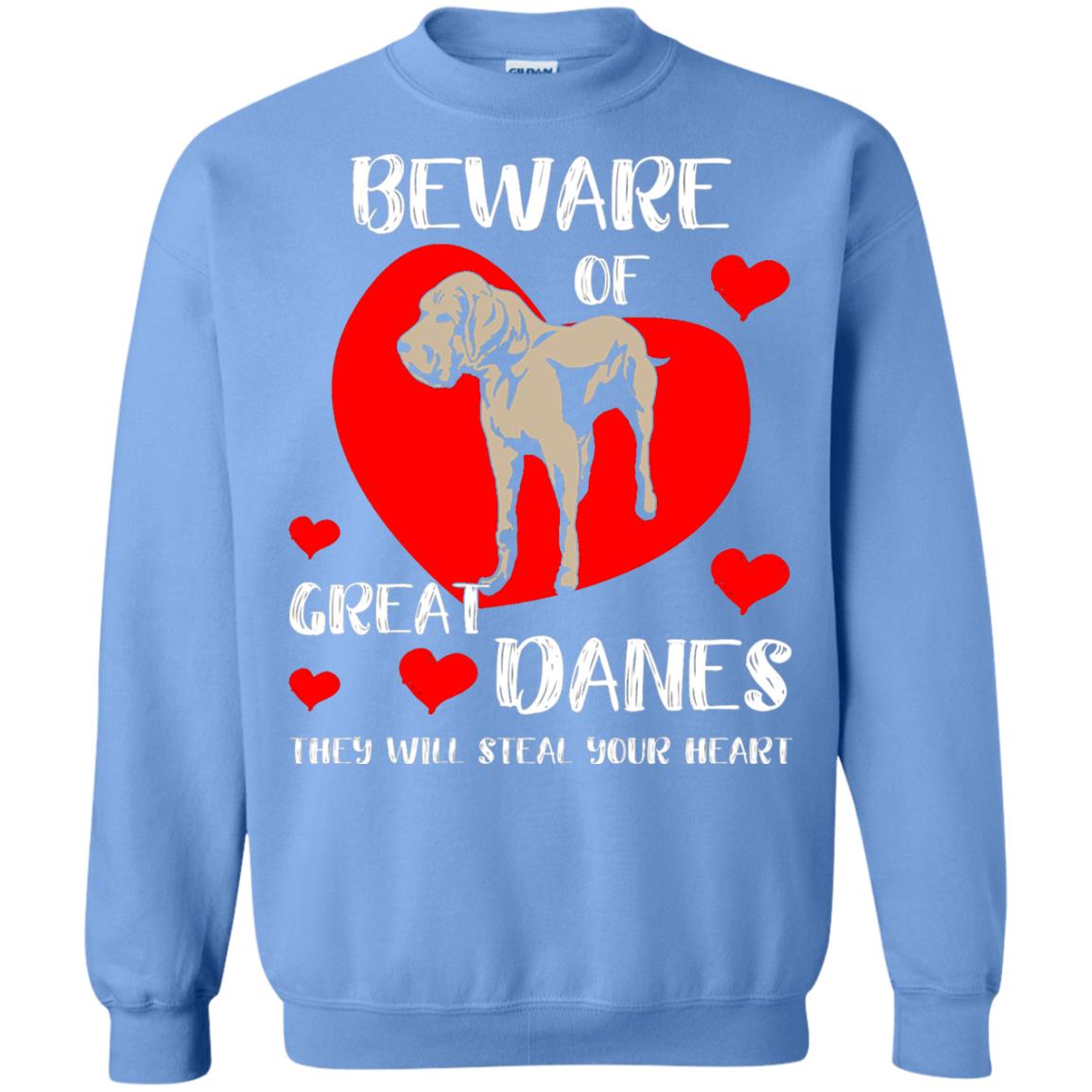 Beware Of Great Danes They Will Steal Your Heart Cute Shirt Carolina Blue