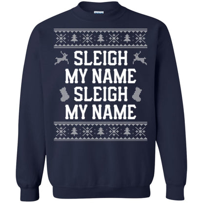 Christmas T-shirt Sleigh My Name Navy