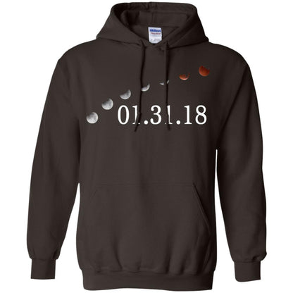 Usa Total Lunar Eclipse On January 31, 2018 T-shirt Dark Chocolate