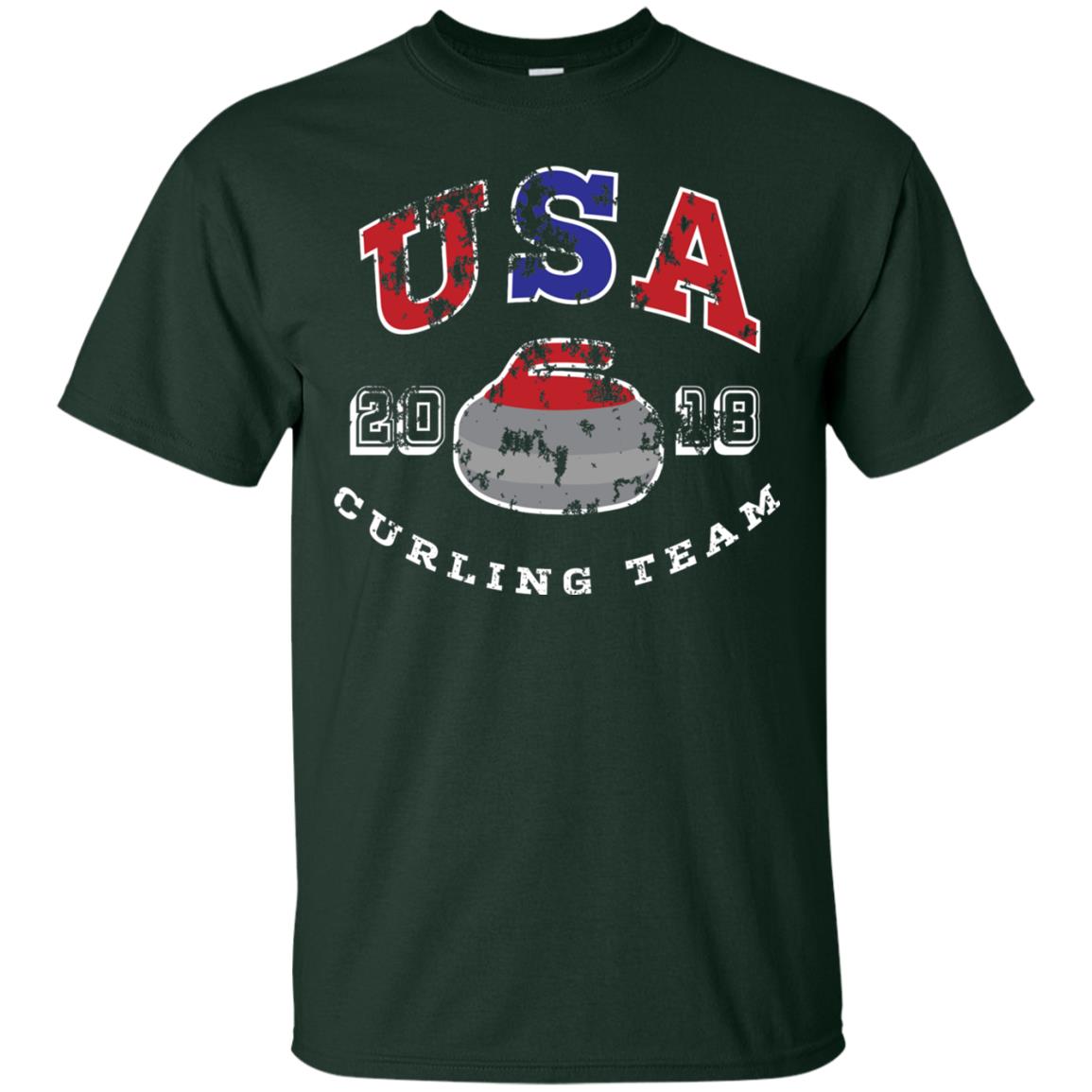 Usa Curling Team 2018 Curling Lover T-shirt Forest