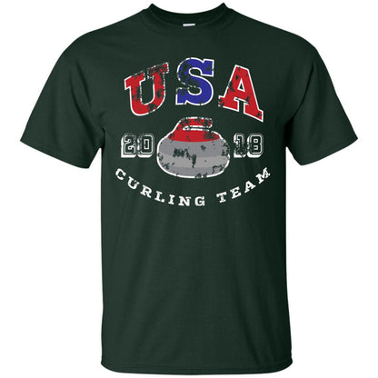 Usa Curling Team 2018 Curling Lover T-shirt Forest