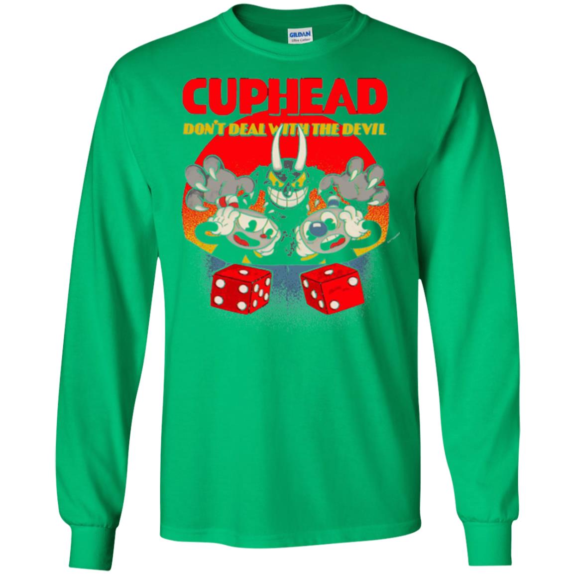 Video Game T-shirt Cuphead And Mugman Devil_s Dice Irish Green