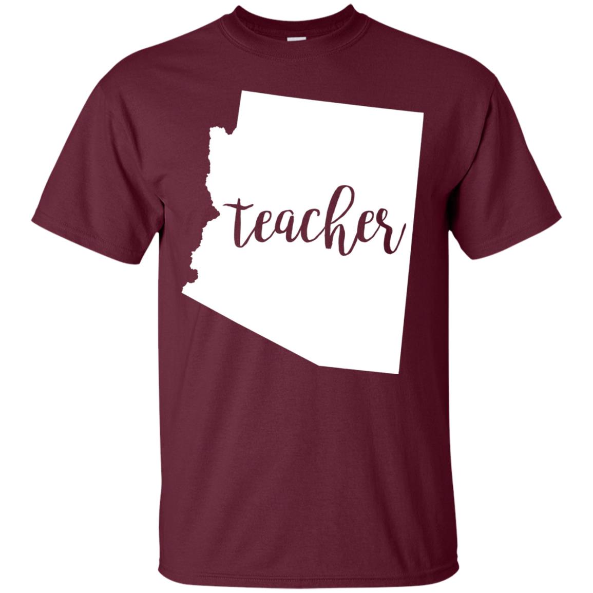 Arizona Teacher Home State Back To School Shirt Maroon