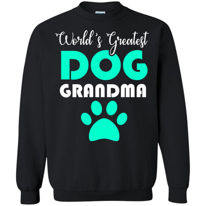 World_s Greatest Dog Grandma Cool Shirt For Mama Love Dogs Black