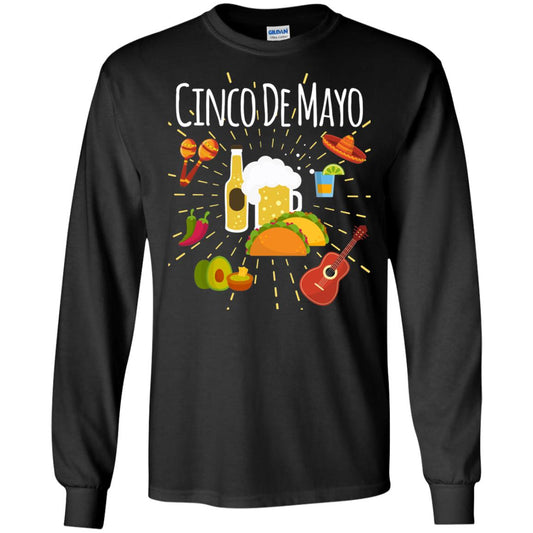 Cinco De Mayo Beer Tacos Guitar Mexico Shirt Black