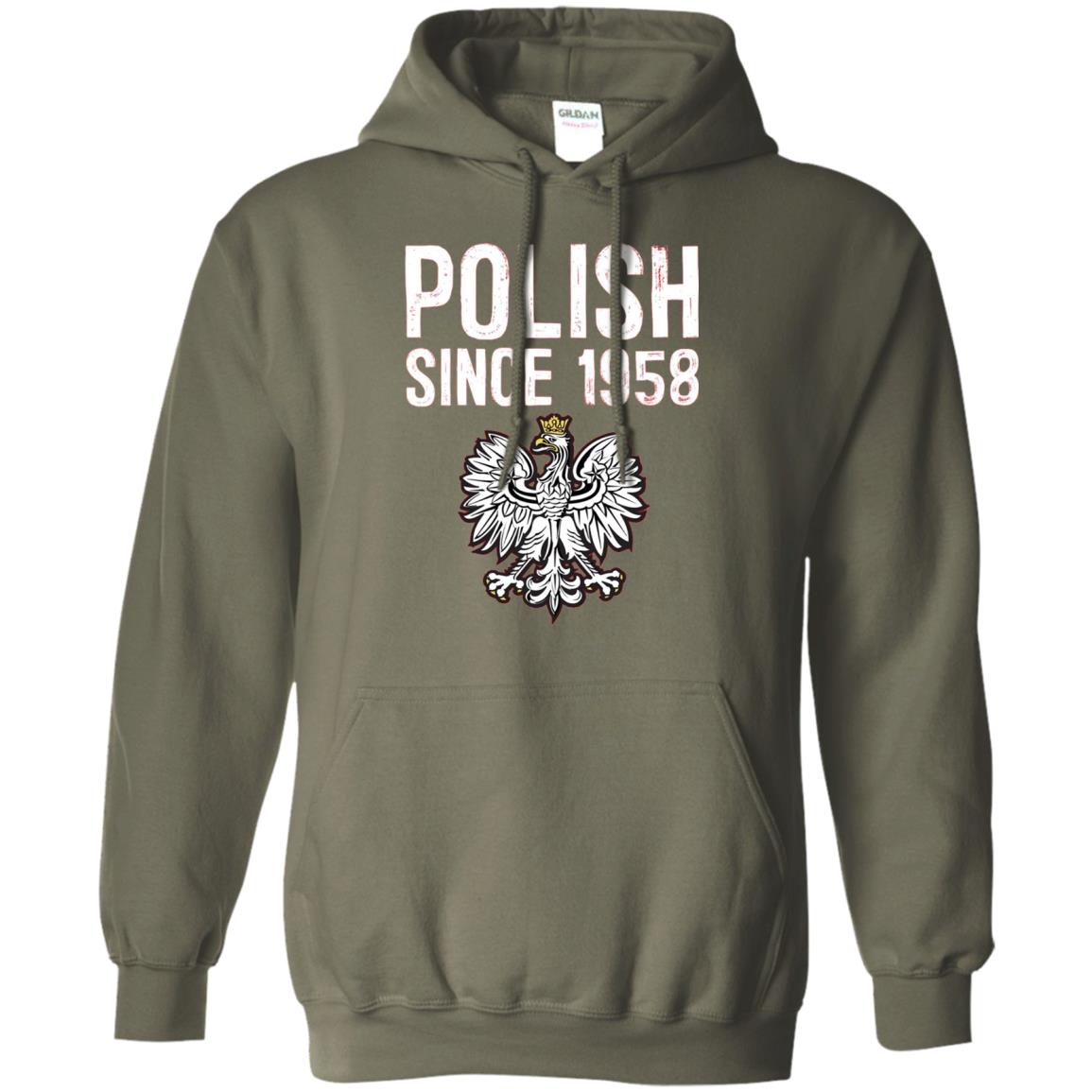 60th Birthday T-shirt Polish Since 1958 Military Green