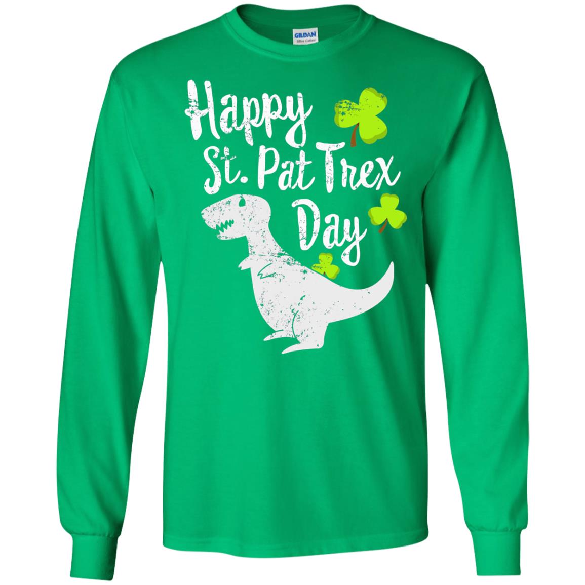 Pat T-rex Cute Stain Patricks Shirt Irish Green