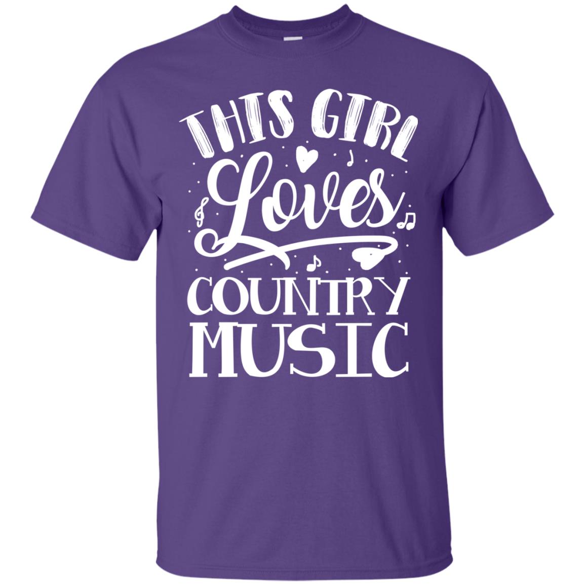 This Girl Loves Country Music Shirt Purple