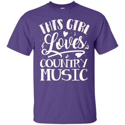 This Girl Loves Country Music Shirt Purple