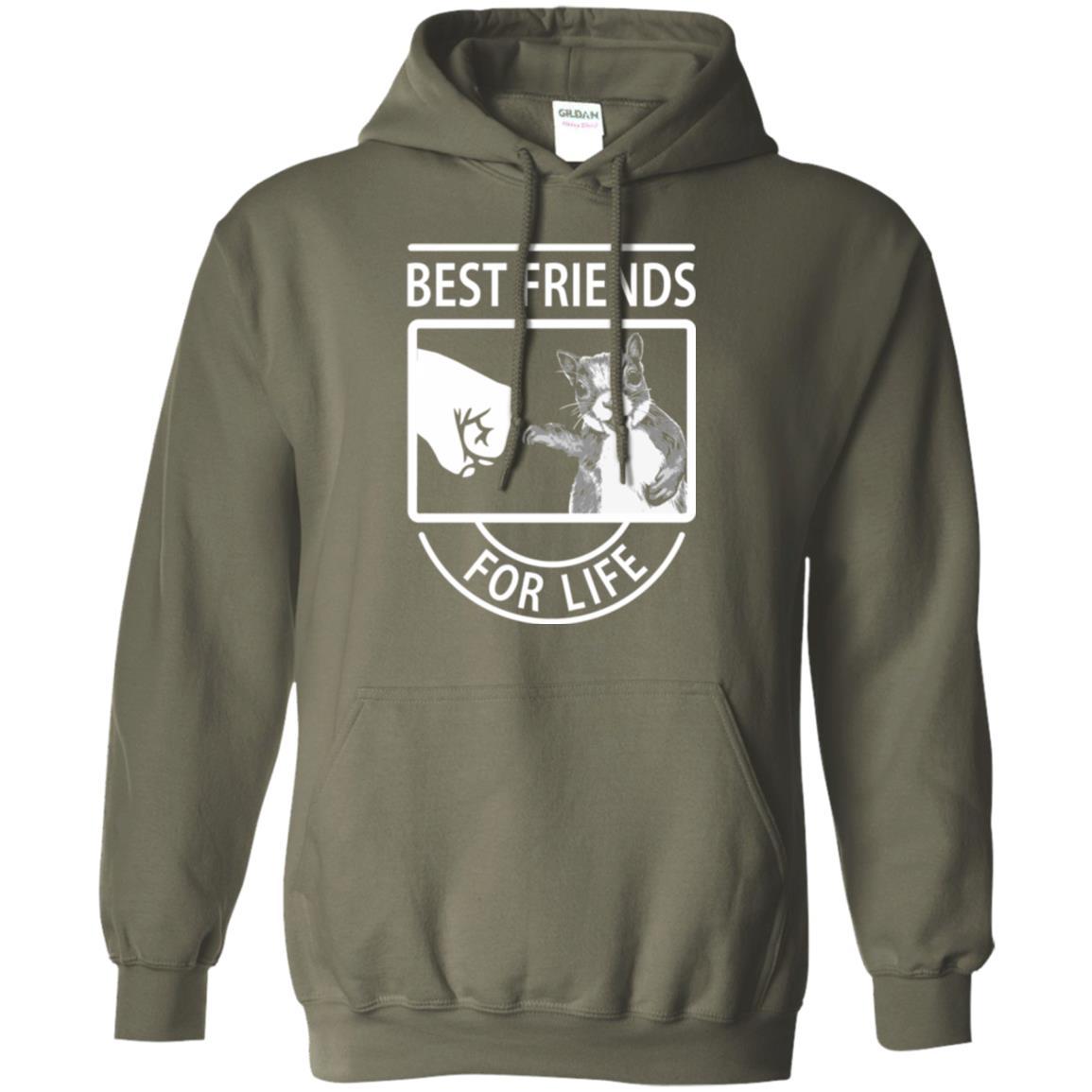 Squirrel T-shirt Best Friend For Life T-shirt Military Green