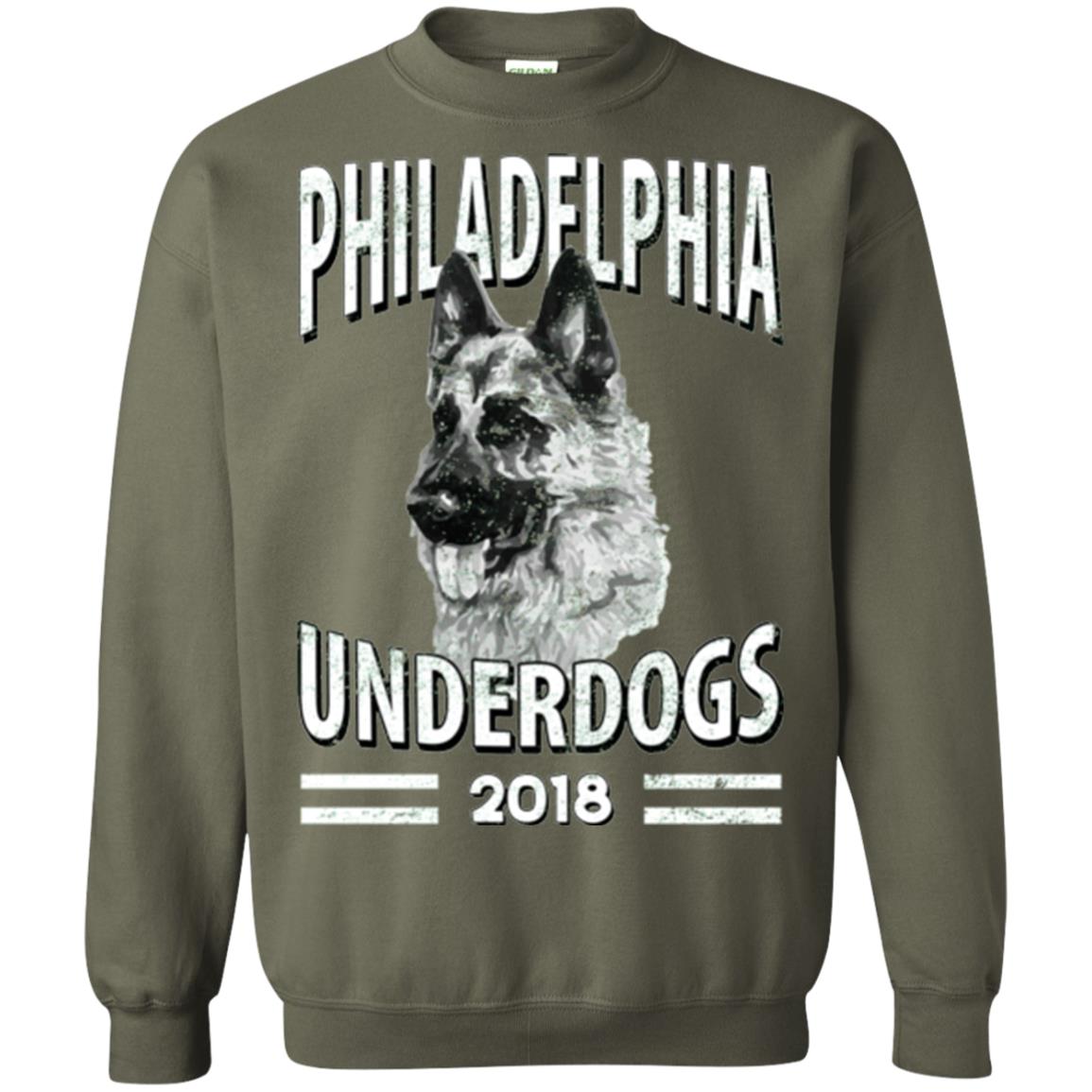 Dog Lover T-shirt Philadelphia Underdogs 2018 T-shirt Military Green