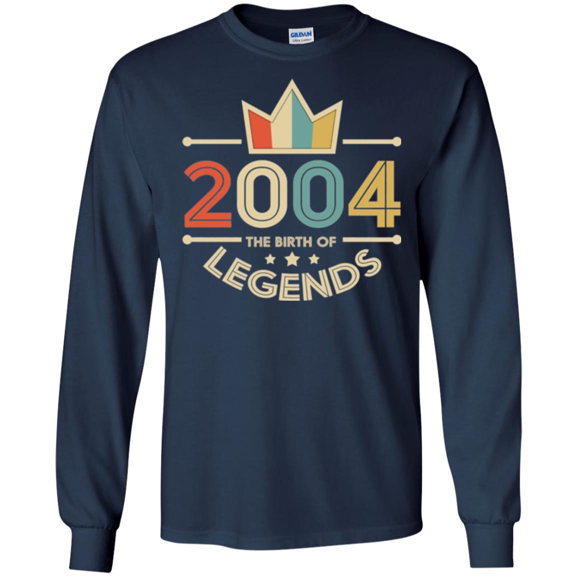 Brithday T-shirt Vintage 2004 The Birth Of Legends Navy
