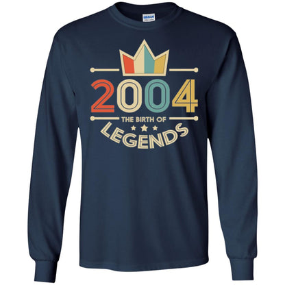 Brithday T-shirt Vintage 2004 The Birth Of Legends Navy