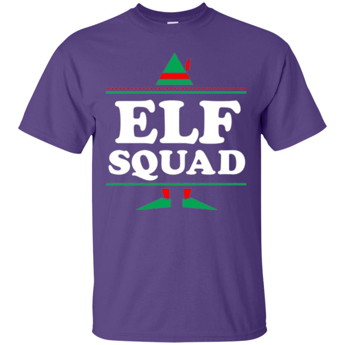 Christmas T-shirt Elf Squad Holiday Family Group Matching Purple