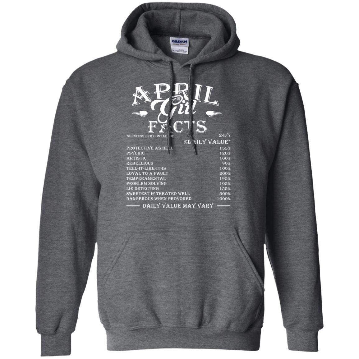 April Girl Facts T-shirt Dark Heather