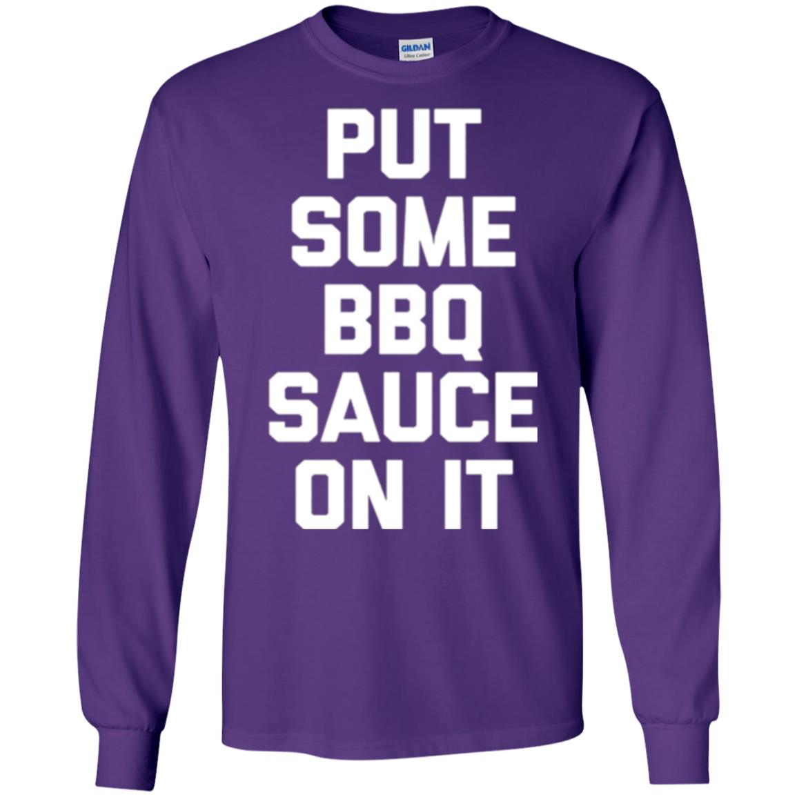 Barbecue Lovers T-shirt Put Some Bbq Sauce On It Purple