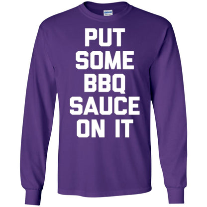 Barbecue Lovers T-shirt Put Some Bbq Sauce On It Purple