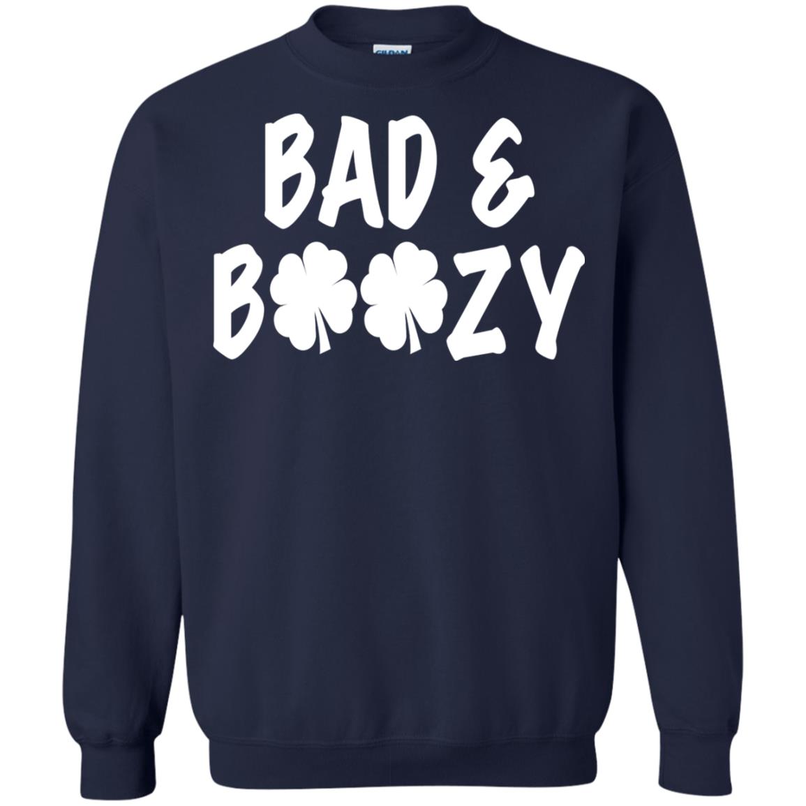 Bad And Boozy St. Patrick_s Day T-shirt Navy