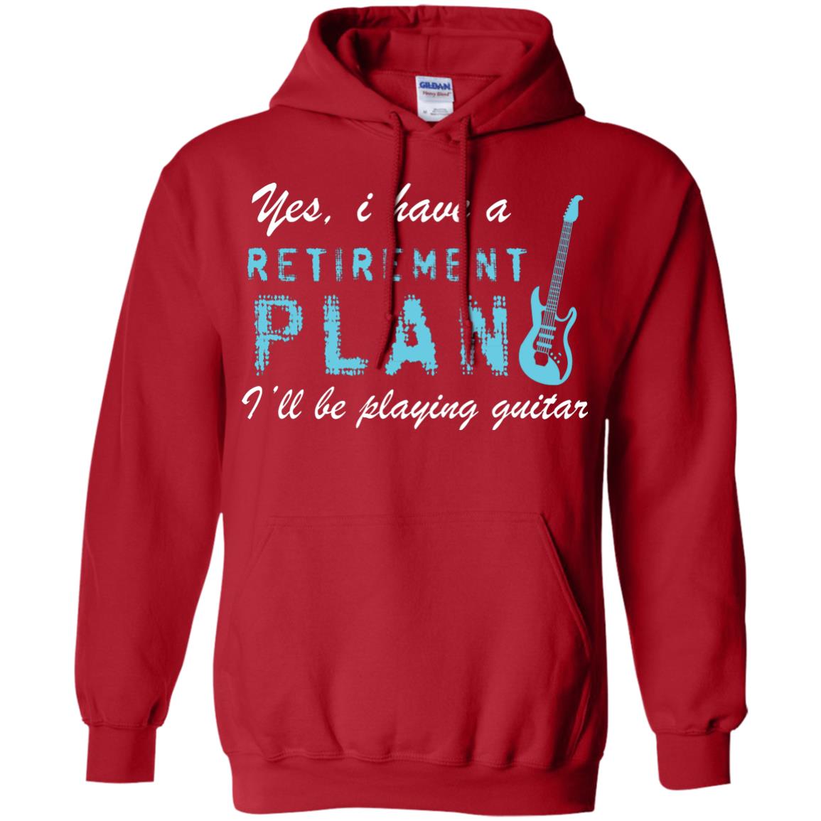 Yes I Have A Retirement Plan I’ll Be Playing Guitar Guitarist T-shirt Red