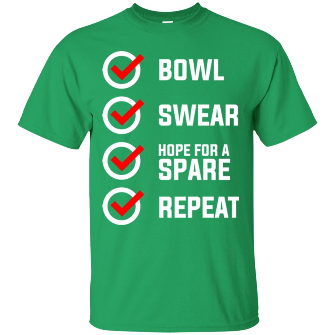 Bowling Lover T-shirt Bowl Swear Hope For A Spare Repeat Irish Green