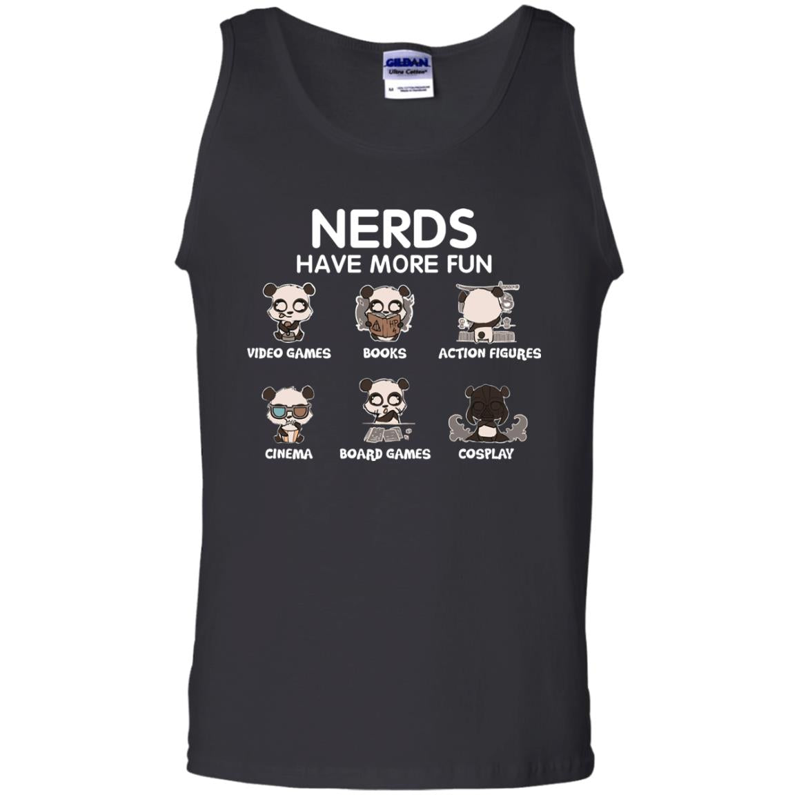 Nerds Have More Fun Video Games Books Action Figures Shirts Black