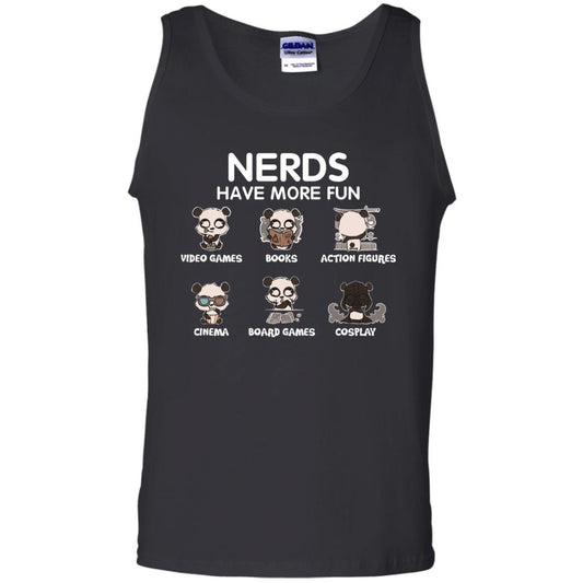 Nerds Have More Fun Video Games Books Action Figures Shirts Black