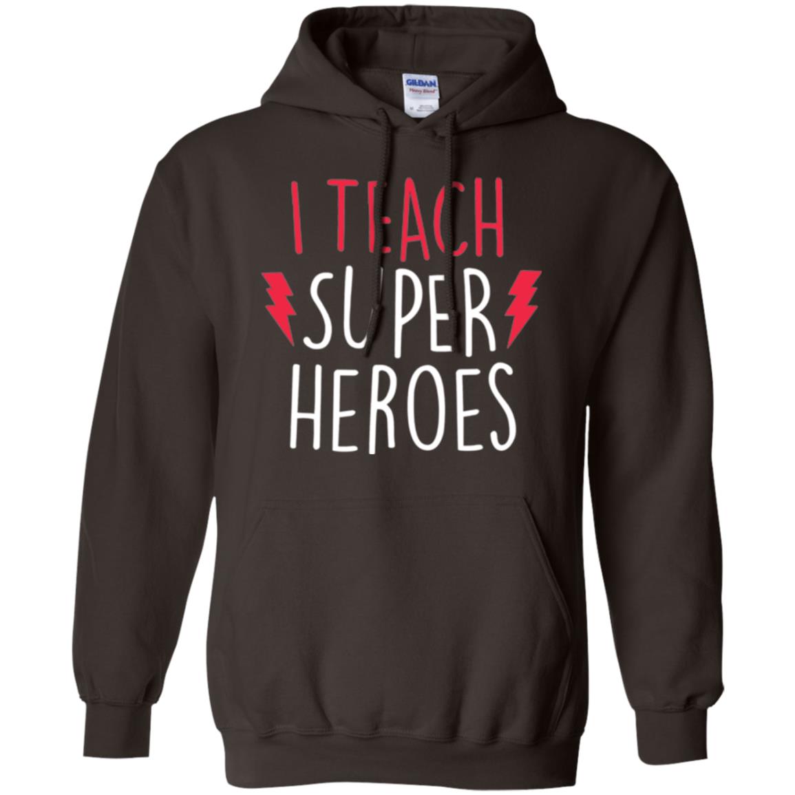 Cute Teacher T-shirt I Teach Super Heroes Dark Chocolate