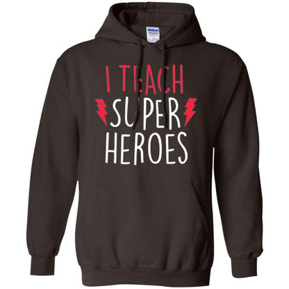 Cute Teacher T-shirt I Teach Super Heroes Dark Chocolate