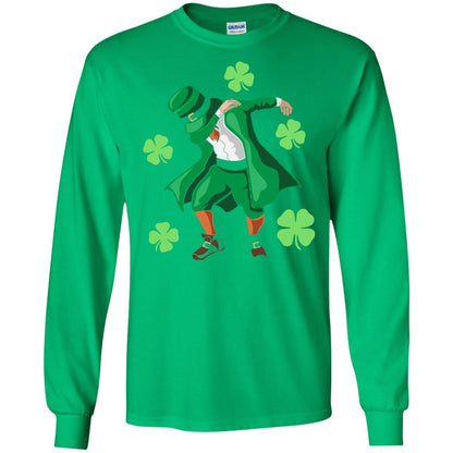 Funny Dabbing Leprechaun St. Patricks Day T-shirt Irish Green