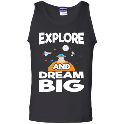 Explore And Dream Big Space Universe Planet Shirt Black