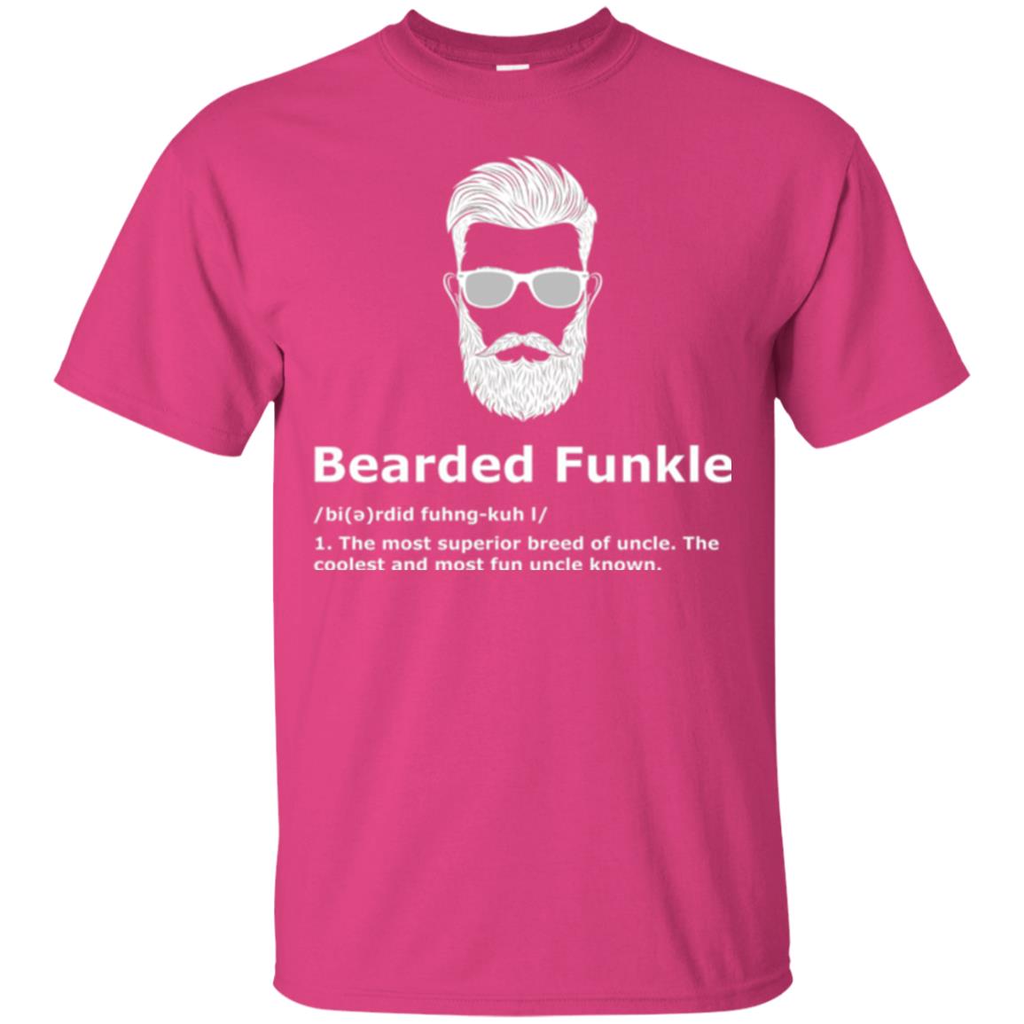 Funny Uncle T-shirt Bearded Funkle Heliconia