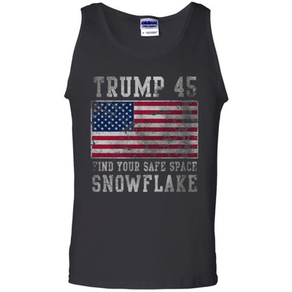 Trump 45 Find Your Safe Space Snowflake T-shirt Black