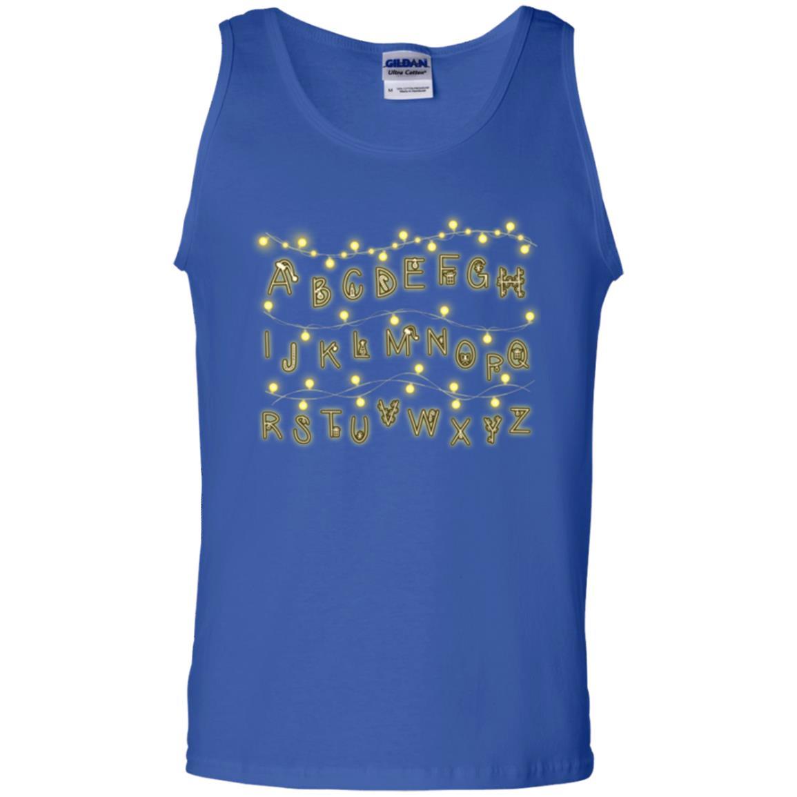 Alphabet Fairy Lights T-shirt Royal
